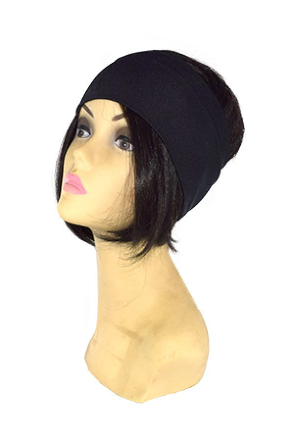 4865 Plain Head Band (L) Black-dz