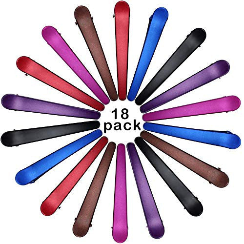 18 Pieces Styling Hair Clips Duckbill Alligator Hair Barrettes Pins and 2 Packs Black Carbon Fiber Tail Comb Rat Tail Comb Stainless Steel Pin Tail Comb Heat Resistant Teasing Comb