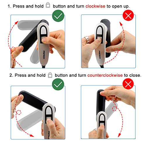 Electric Beard Straightener Brush, Hair Straightening Beard Styling Comb, Detangling & Volumizing Beard Straightener Brush for Men, Portable Heating Beard Straightener with Anti-Scald Feature …