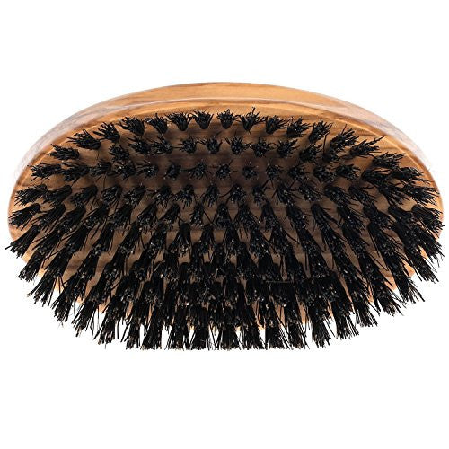 Fendrihan Genuine Boar Bristle and Olivewood Military Hair Brush, MEDIUM STIFF Bristle, Made in Germany