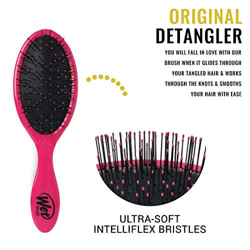 Wet Brush Original Detangler For Thick Hair - Pink - Exclusive Ultra-soft IntelliFlex Bristles - Glide Through Tangles With Ease For All Hair Types - For Women, Men, Wet And Dry Hair