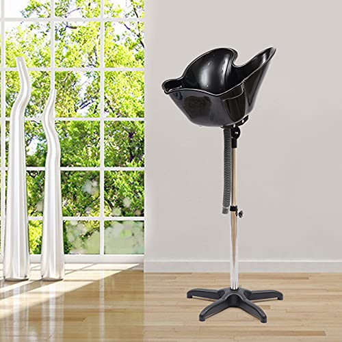 FLYHERO Salon Deep Shampoo Basin Sink Hair Treatment Bowl Height Adjustable Portable