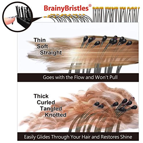 NuWay DoubleC Pro – Démêlant double courbé/circulaire ventilé breveté aux États-Unis (Noir)