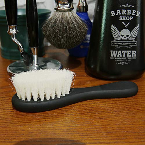 Barber Fade Brush for Man, Barber Duster Brush & Cleaning Brush, Man's Beard Brush (Black)