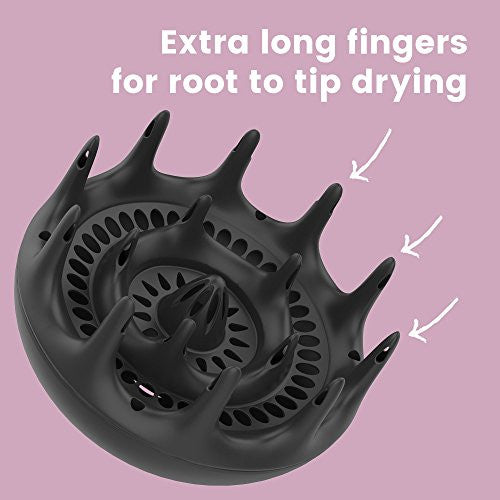 Black Orchid Large Hair Diffuser For Curly And Natural Hair - Professional Blow Dryer Diffuser to Maximize Frizz-Free Volume And Enhance Natural Curly Hair by xtava