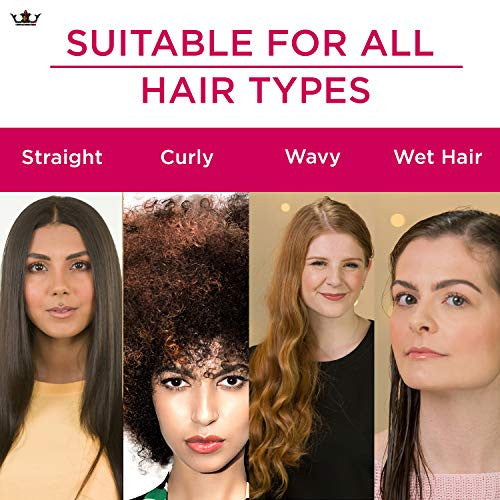 Denman Brosse démêlante pour hommes et femmes (Orange) Brosse démêlante professionnelle à 9 rangées pour cheveux épais, bouclés et longs, grande D90L