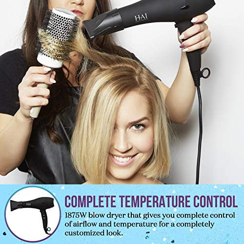 STYLSET by HAI - Sèche-cheveux professionnel ionique - Séchage ultra rapide - Vitesse et température du vent entièrement réglables
