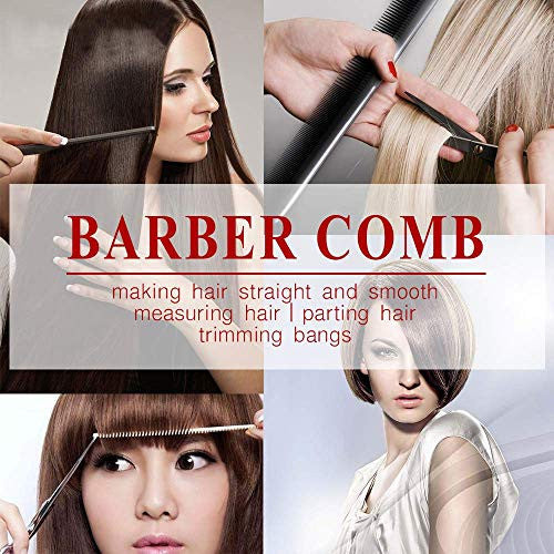 Ensemble de peignes de coiffure, Anself 5 pièces peignes de barbier en plastique brosses à cheveux kit de peignes de coiffure pour salon de coiffure outils de soins capillaires paquet varié