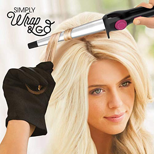 Remington CI52W1 Conical Curling Wand, Curling Iron, 1/2 - 1-Inch Barrel, Black