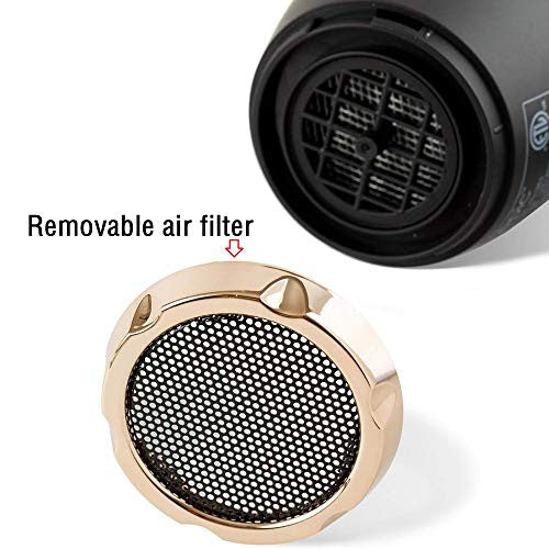 Epic Lite Negative Ionic Hair Dryer, Pro Ceramic Honeycomb Blow Dryer with Diffuser Concentrator for Fast Drying, AC Motor, Lightweight, Prevent Hair Loss Overheating, Repair Damaged Hair, Anti-Frizz