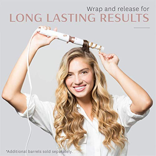 T3 - Tousled Waves Tapered Styling Iron Barrel for T3 Convertible Collection | 0.75” - 1.25” Tapered Styling Wand Barrel for Relaxed, Tousled Hair | Fits T3 Convertible Base | Adjustable Heat Settings
