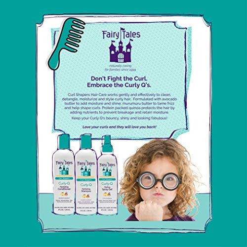 Fairy Tales Curly-Q Daily Hydrating Shampoo for Kids - Shampoo For Curly Hair - Paraben Free, Sulfate Free, Gluten Free, Nut Free - 12 Oz