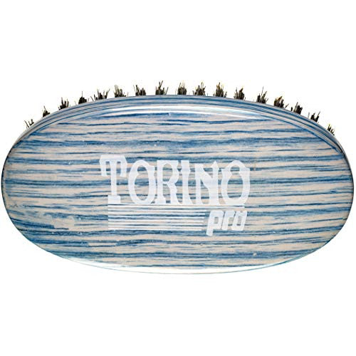 Brosses Torino Pro Wave par Brush King #33 - Brosse à paume ovale moyennement dure - Idéale pour le loup - Pour 360 vagues