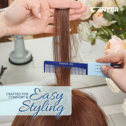 Lift Teasing Comb and Hair Pick – 5 Pack, Five Stainless Still Lifts - Chemical and Heat Resistant Detangler Gripper Comb – Anti Static Comb For All Hair Types – By Cantor