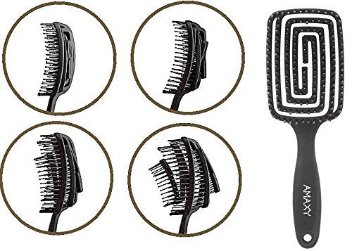 Amaxy Hair Brush - Curved and Vented Detangling Hair Brush for Women Long, Thick, Thin, Curly & Tangled Hair Vent Brush