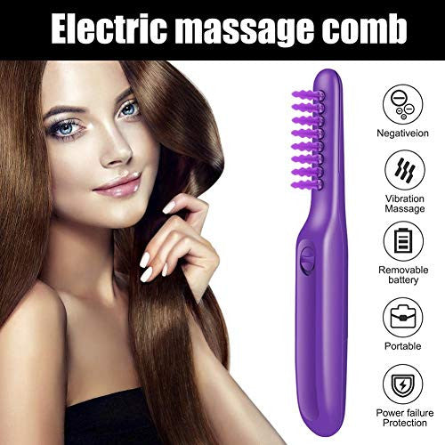 Hair Detangler Brush, Wet or Dry Tame The Mane Electric Detangling Brush with Brush Cover, Electric Scalp Massager Comb Brush for Adults & Kids