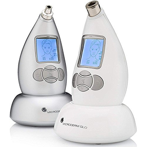 Microderm GLO Diamond Microdermabrasion Machine and Suction Tool - Clinical Micro Dermabrasion Kit for Tone Firm Skin, Advanced Home Facial Treatment System & Exfoliator For Bright Clear Skin