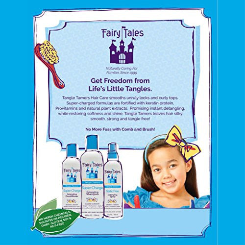 Fairy Tales Tangle Tamer Super Charge Detangling Shampoo for Kids - Paraben Free, Sulfate Free, Gluten Free, Nut Free - 12 oz