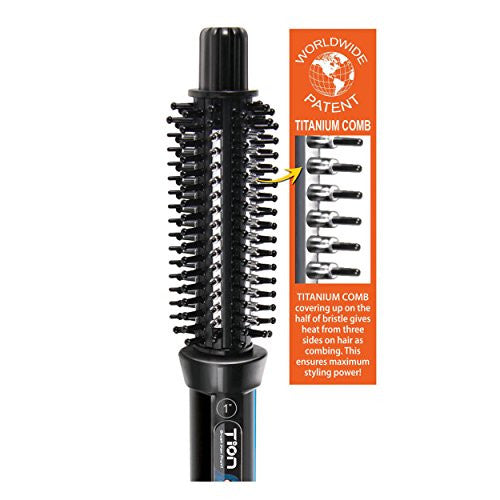 Tion Brush Iron 3/4" Ceramic Ionic Hot Curl Heat Roller Brush Hair Iron