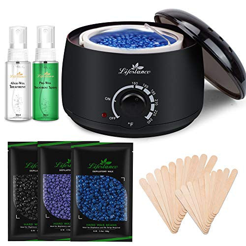 Lifestance Wax Warmer Hair Removal Kit with 3 Bags Hard Wax Beans and –  Canada Beauty Supply