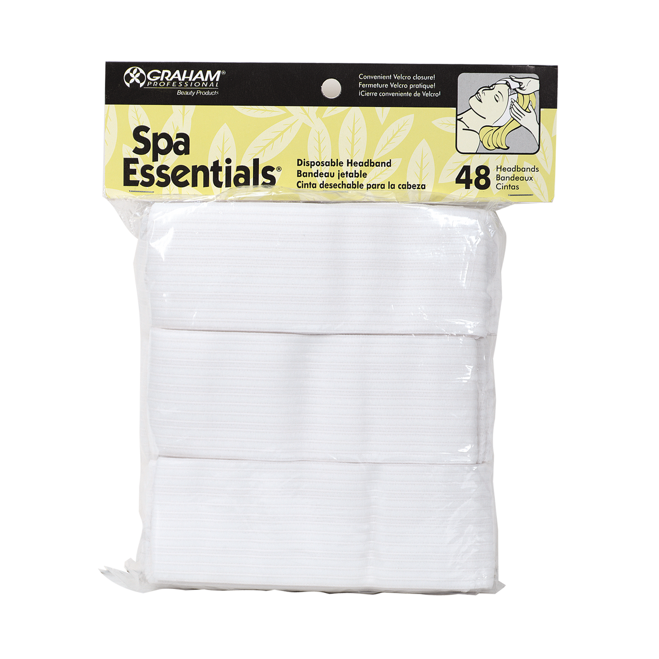 Dannyco Sundries Disposable Headbands with Velcro Closure 48 Count