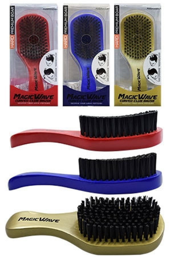 WBR002AH Magic Curved Club Brush w/Handle (Hard, Asst) -pc