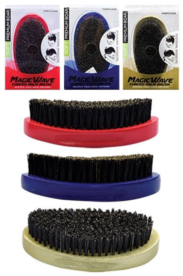 WBR003AS Magic Curved Palm Brush (Soft, Asst) -pc