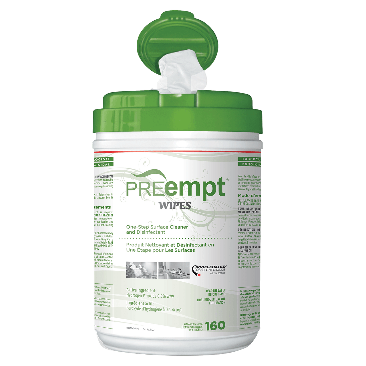 Cosmetic Brands of N. America VRX PREempt Ready-To-Use Wipes - 160 count 1 Pack