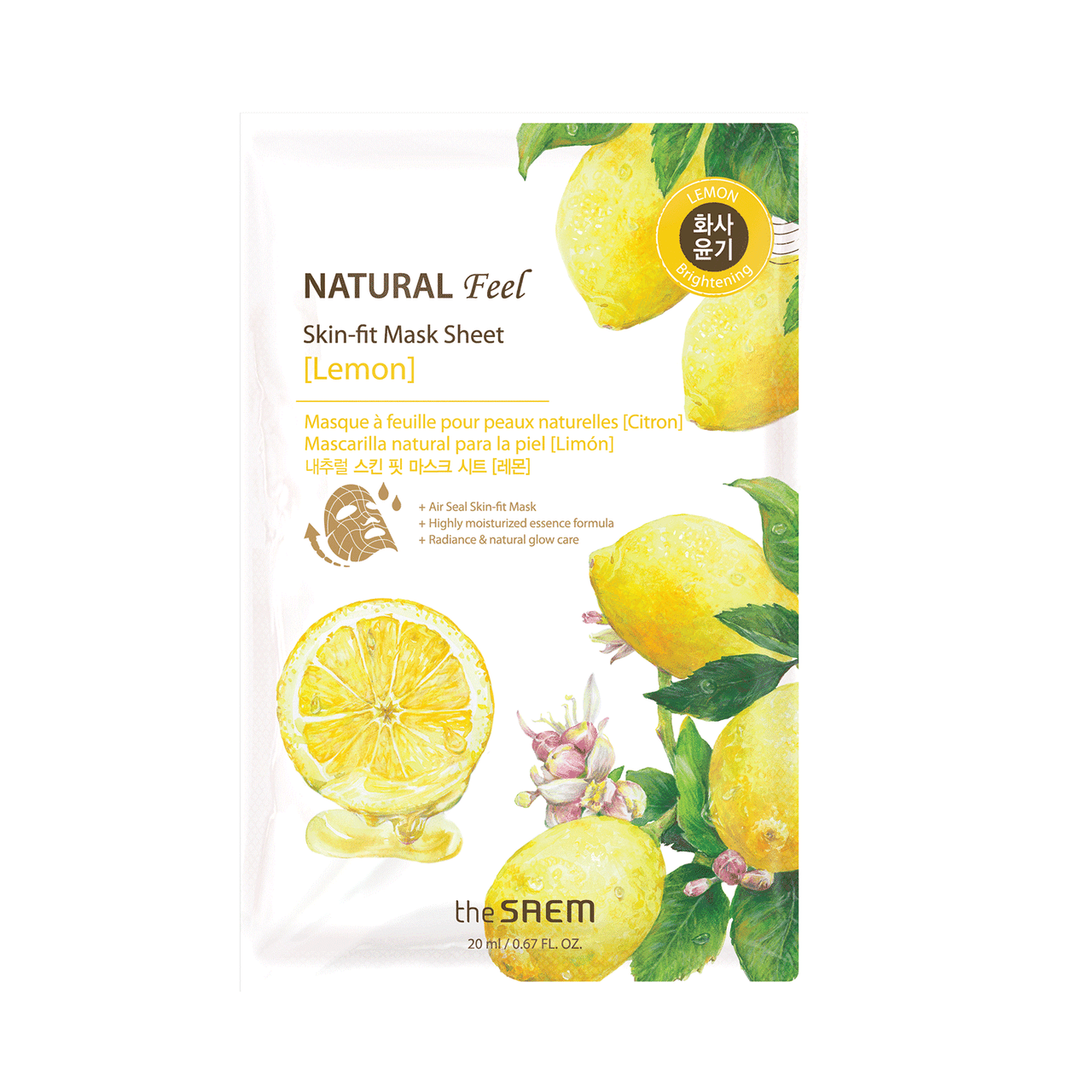 The Saem Natural Feel Sheet Mask - Lemon .71 oz.