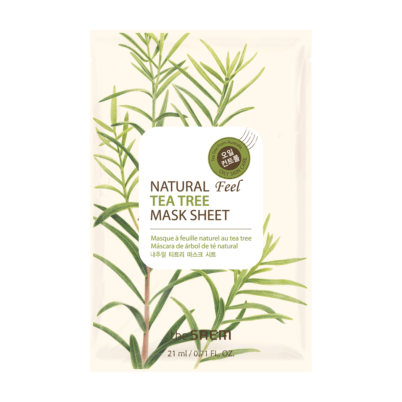 The Saem Natural Feel Sheet Mask - Tea Tree .71 oz.