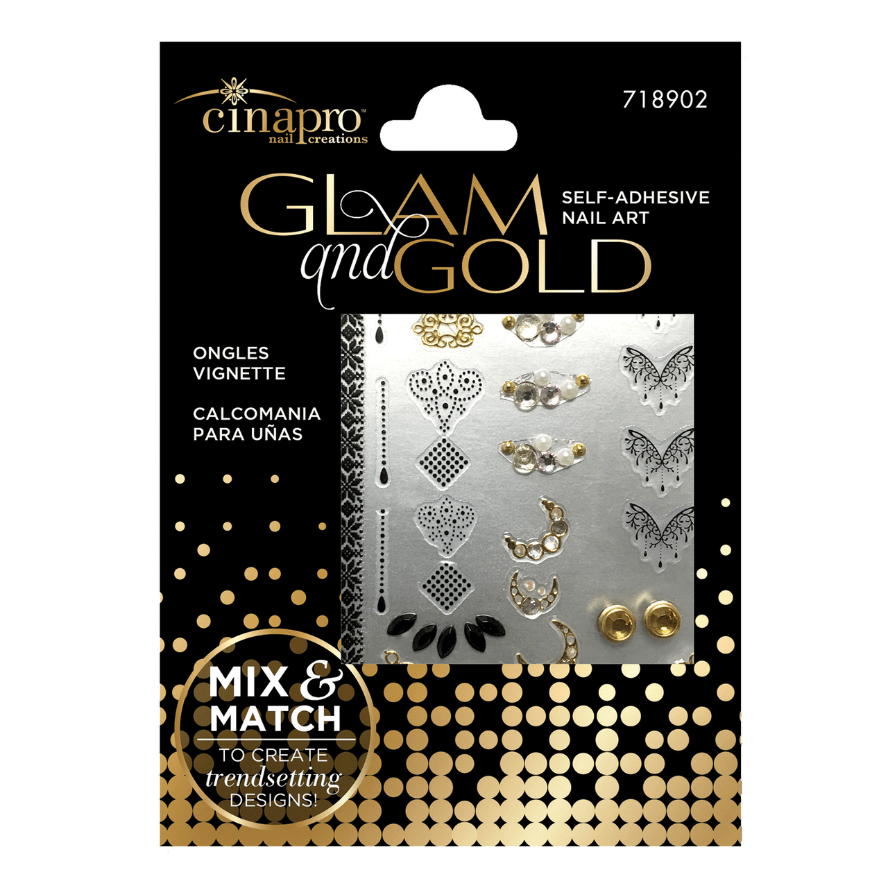 Cuccio Cina Pro Star Pro Cinapro Glam & Gold Nail Art Kit