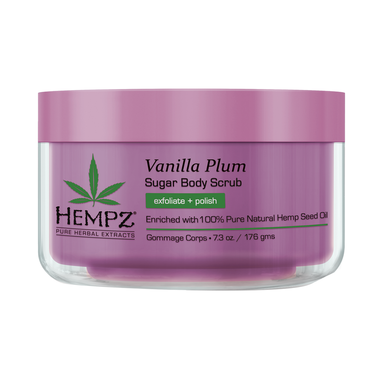 Hempz Vanilla Plum Herbal Sugar Body Scrub 7.3 fl. oz.
