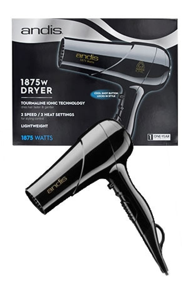 Andis 80695 1875 Dryer Black Tour/ Ionic Dryer