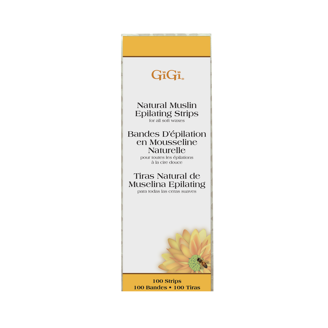 GiGi Small Natural Muslin Stripas 100 Count