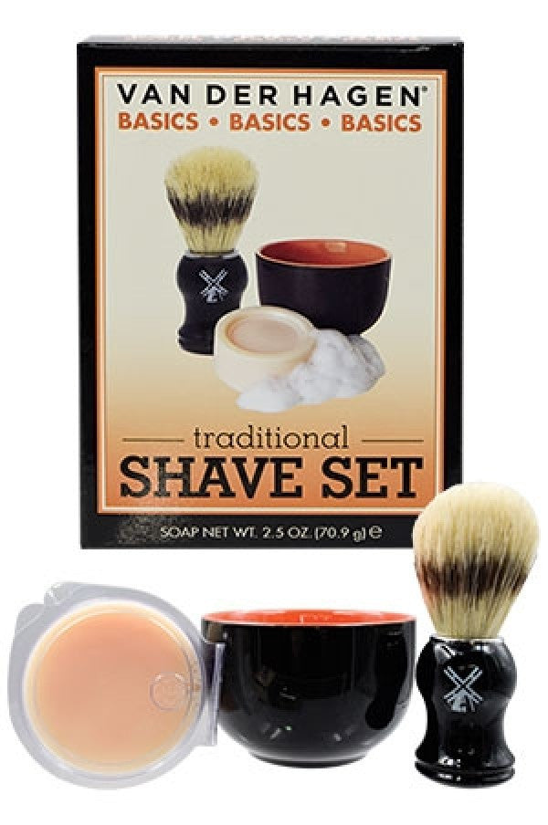 Van Der Hagen-16 Shave Set(Soap, Brush, Bowl) -Traditiona