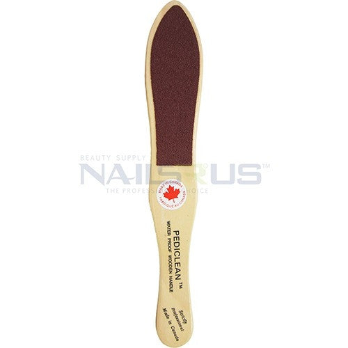 Pediclean W/P Wooden Handle Foot File Brown G60/80 ACL-481