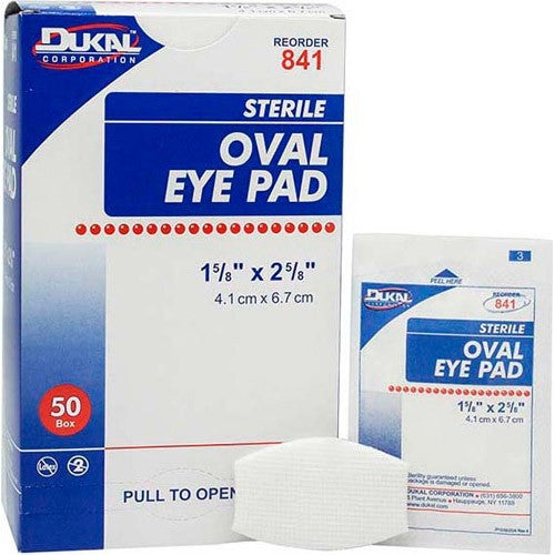 Dukal Sterile Oval Eye Pad 4.1cm x 6.7cm 50-pack