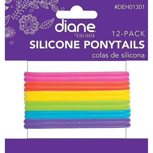 Diane Silicone Ponytails 12- pack Mul