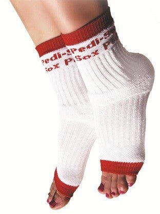 Original Pedi-Sox White/Red Trim PS-107