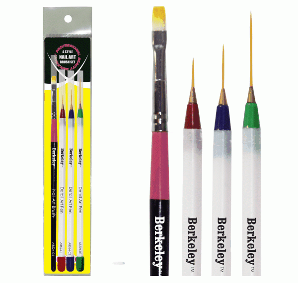 Berkeley 4 Style Nail Art Brush Set AB524