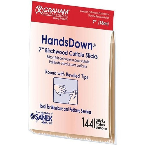 Graham Handsdown 7" Birchwood Cuticle Sticks 144pcs