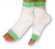 California Pedi-Sox White/Lime Green Trim PS-L-603