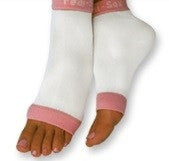 California Pedi-Sox White/Watermelon Pink Trim PS-L-605