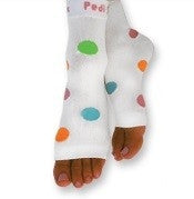 California Pedi-Sox White/4C Polka Dots PS-L-606