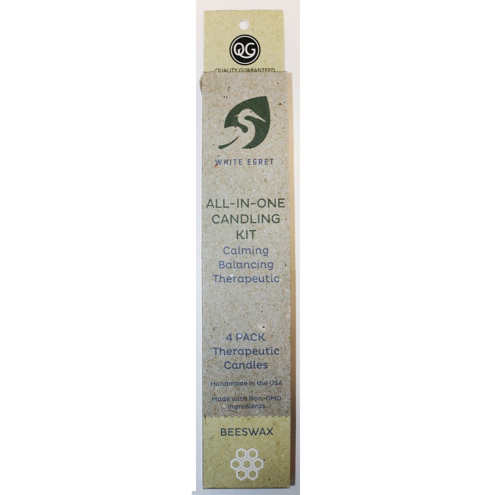 White Egret Beeswax Therap. Candles 1/2", 4PK- BEE4PK