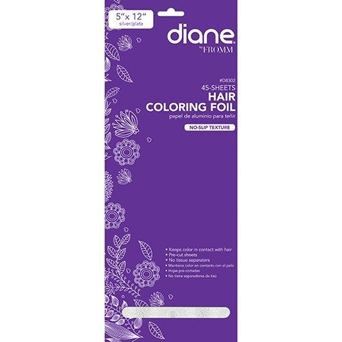 Diane By Fromm Hair Coloring Foil 45-pk 5"x12" Silver