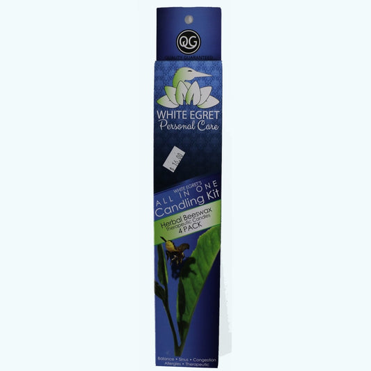 White Egret Herbal Beeswax Candles 1/2", 4Pk HBE4PK