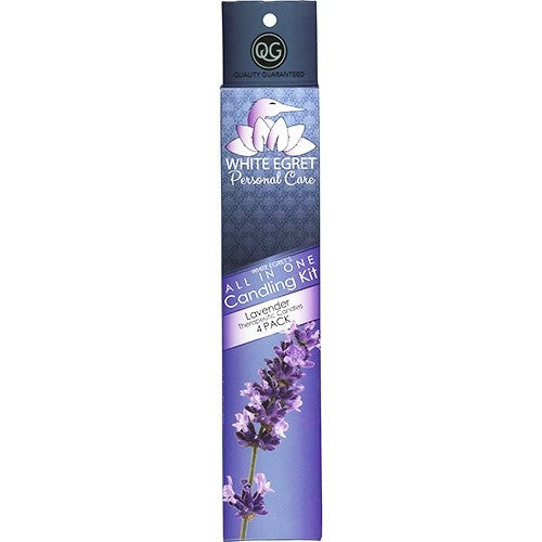 White Egret Lavender Therap. Candles 1/2",4PK LAV4PK