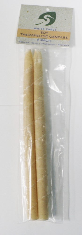 White Egret Soy Therapeutic Candles 1/2", 2PK SOY2PK