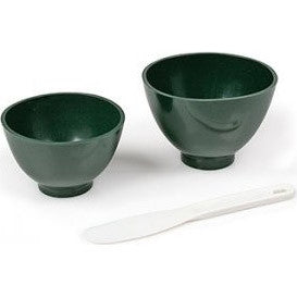 Plastic Mixing Bowl Set of 3 (L+M+S+Spatula) - Green